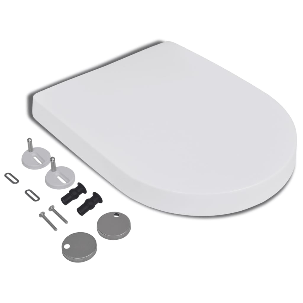 Toiletbril Soft-Close Met Quick-Release Ontwerp Vierkant