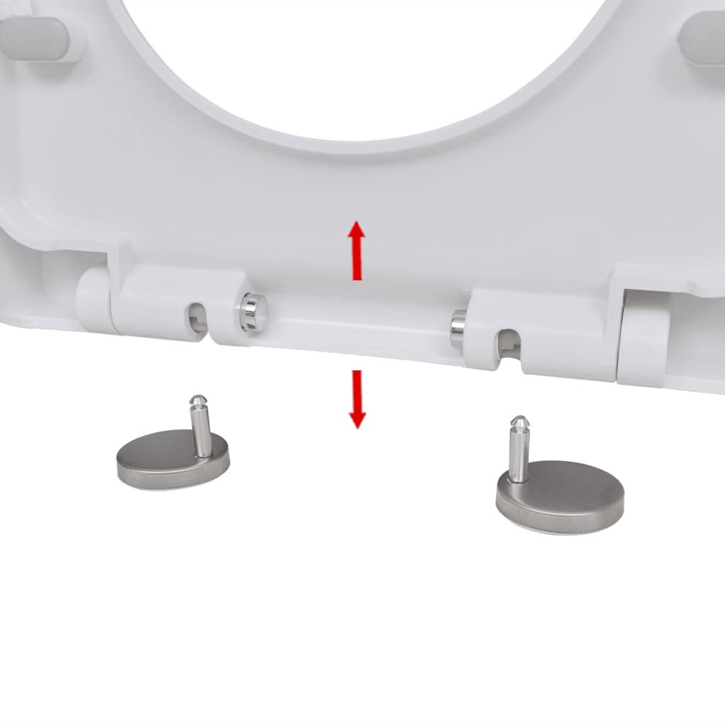 Toiletbril Soft-Close Met Quick-Release Ontwerp Vierkant