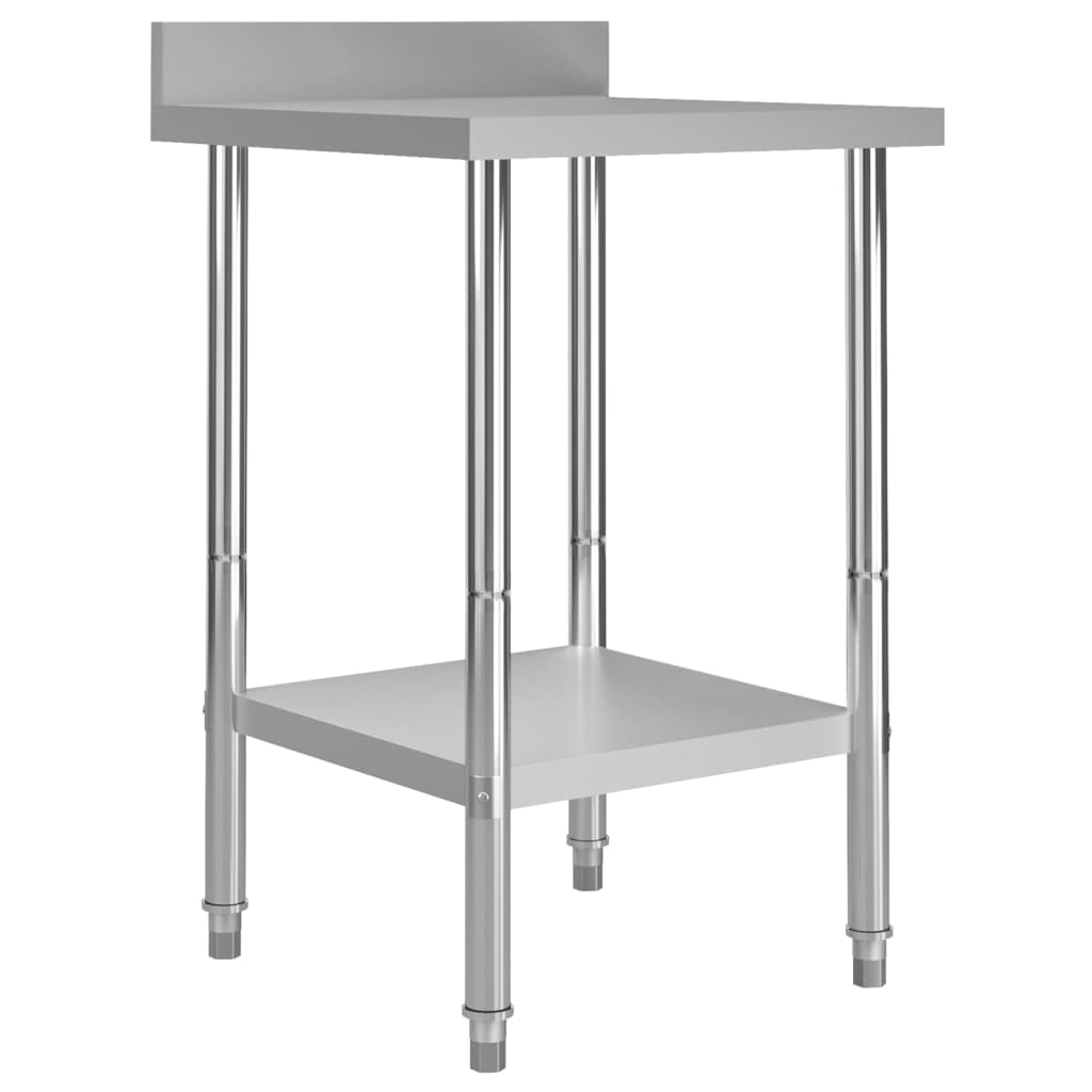 Keukenwerktafel Met Spatscherm Roestvrij Staal