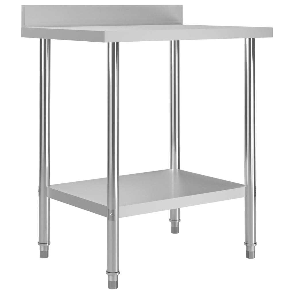Keukenwerktafel Met Spatscherm Roestvrij Staal