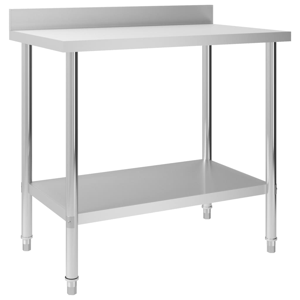Keukenwerktafel Met Spatscherm Roestvrij Staal