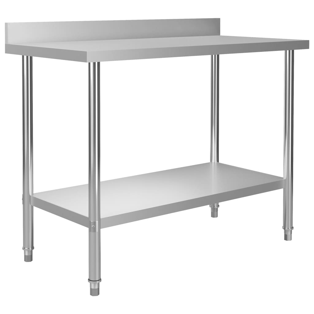 Keukenwerktafel Met Spatscherm Roestvrij Staal