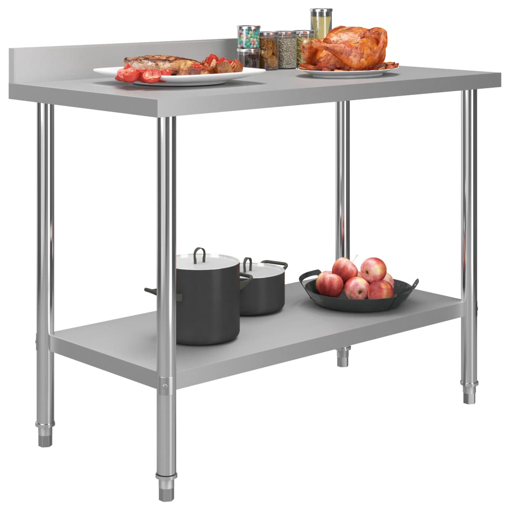 Keukenwerktafel Met Spatscherm Roestvrij Staal