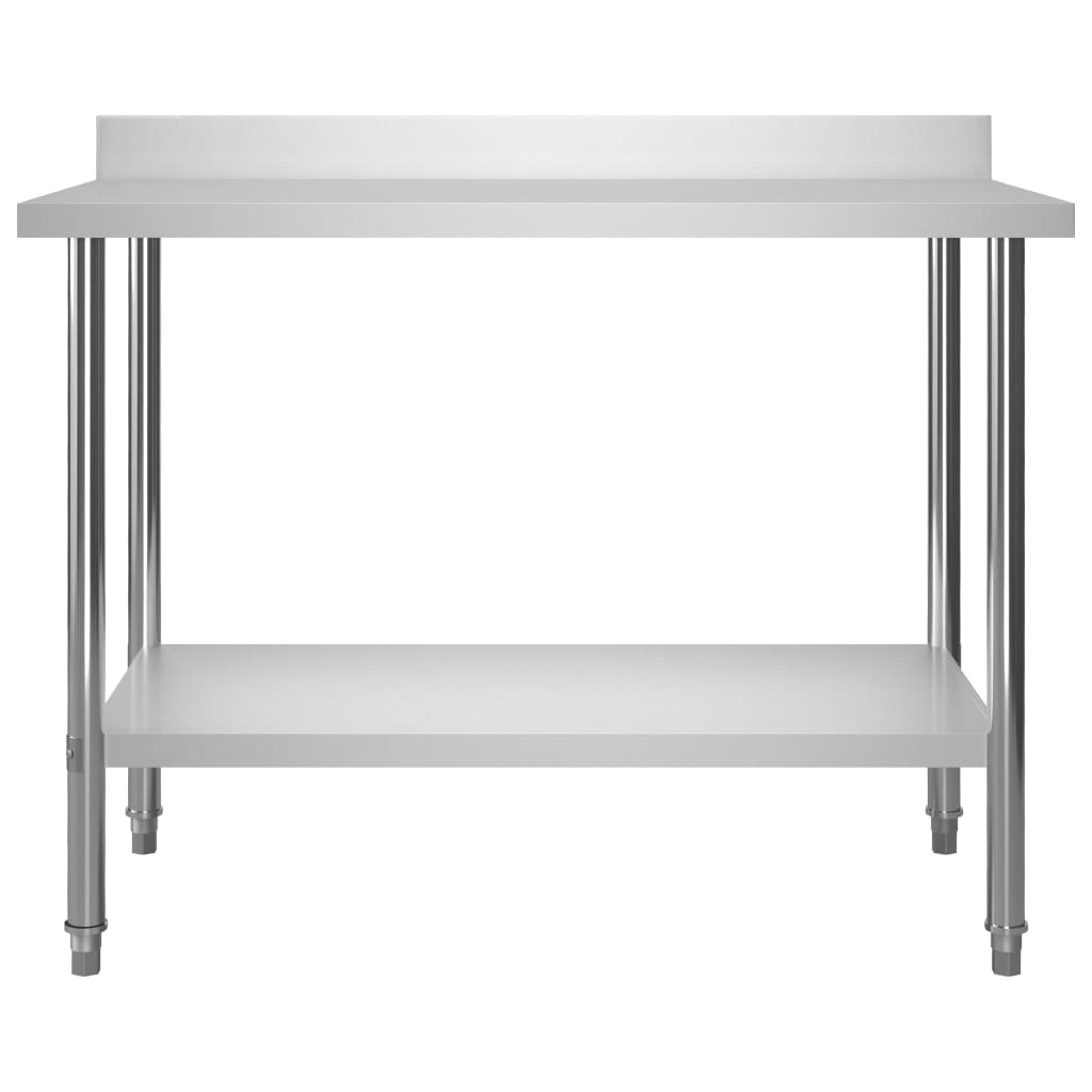 Keukenwerktafel Met Spatscherm Roestvrij Staal
