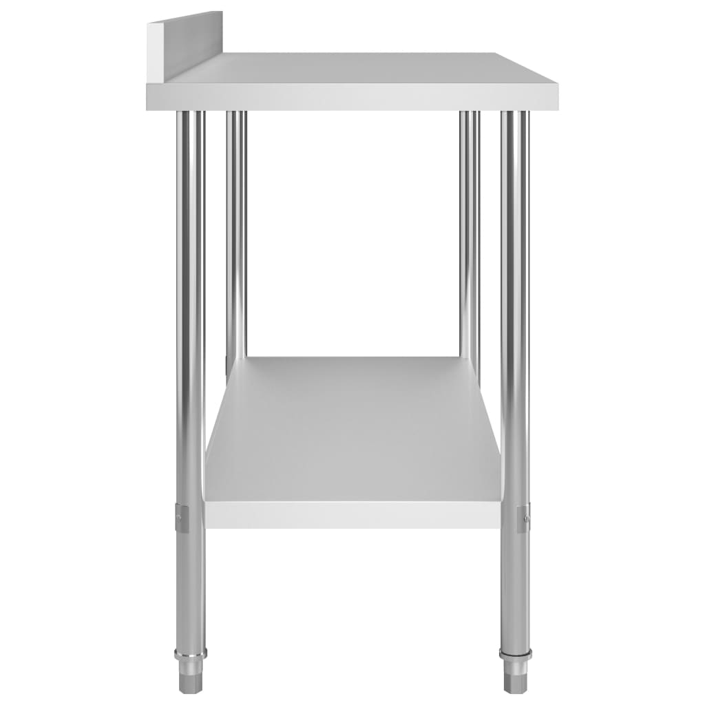 Keukenwerktafel Met Spatscherm Roestvrij Staal