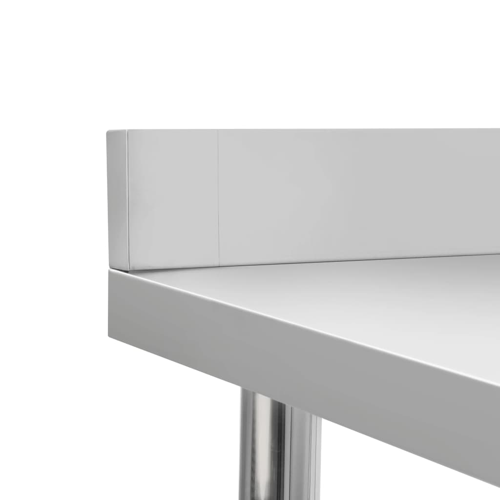Keukenwerktafel Met Spatscherm Roestvrij Staal