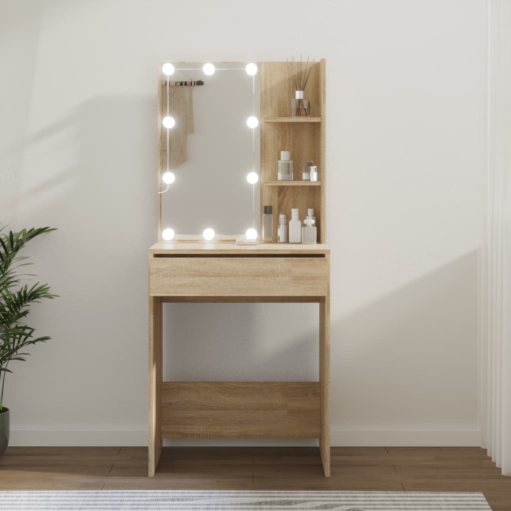 Kaptafel Met Led-Verlichting 60X40X40 Cm