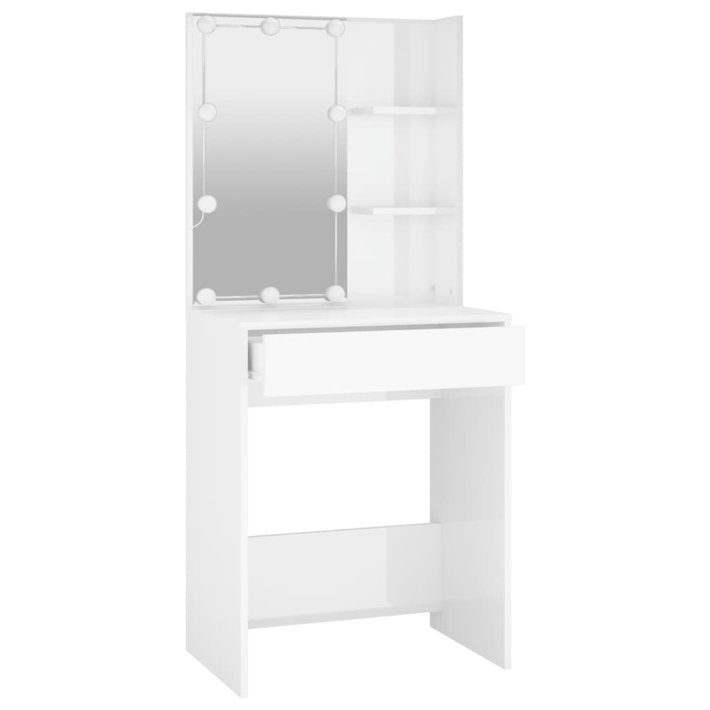 Kaptafel Met Led-Verlichting 60X40X40 Cm