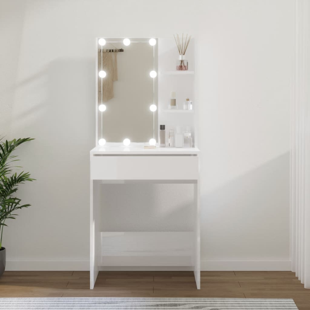 Kaptafel Met Led-Verlichting 60X40X40 Cm