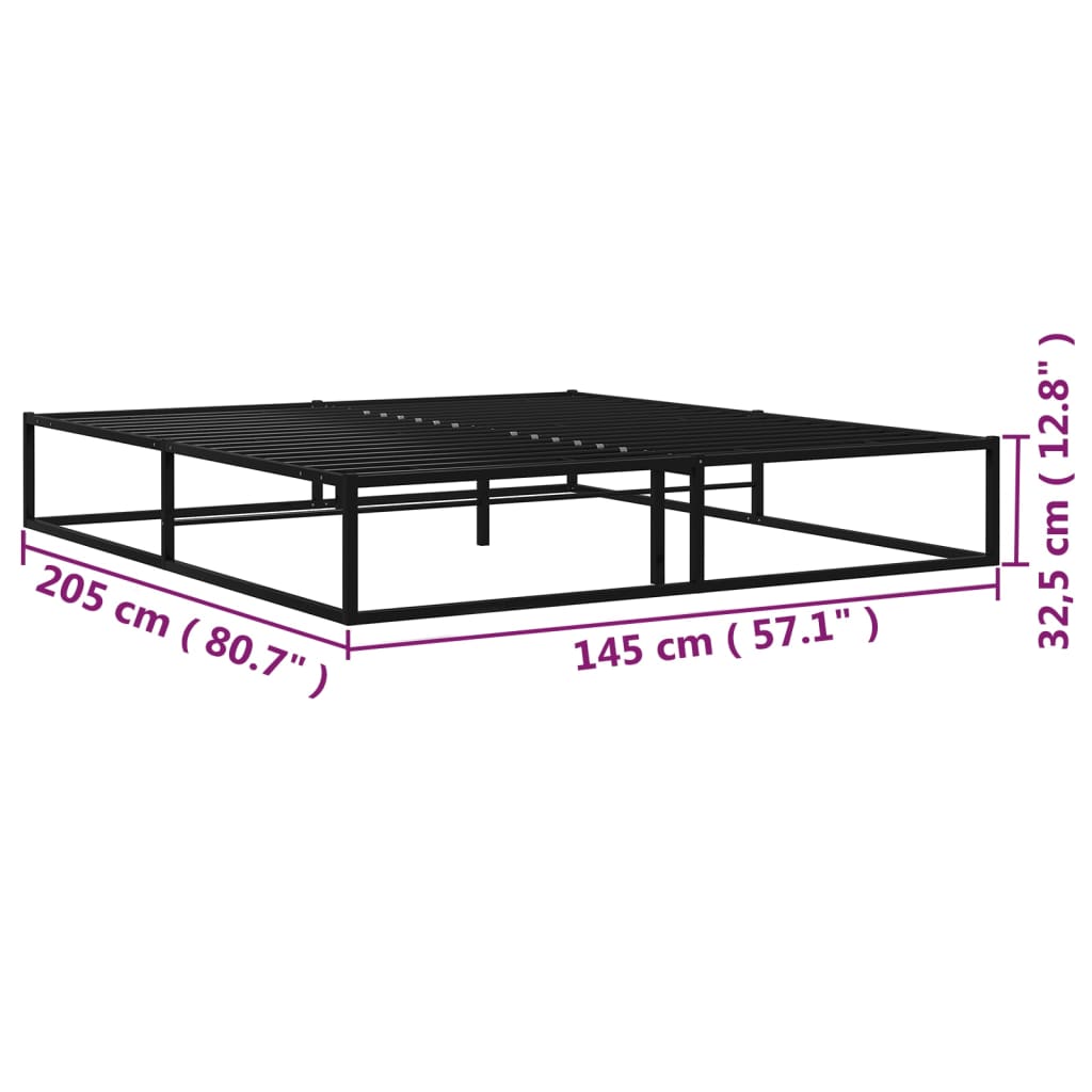 Bedframe Metaal Zwart