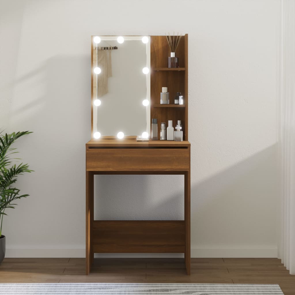 Kaptafel Met Led-Verlichting 60X40X40 Cm
