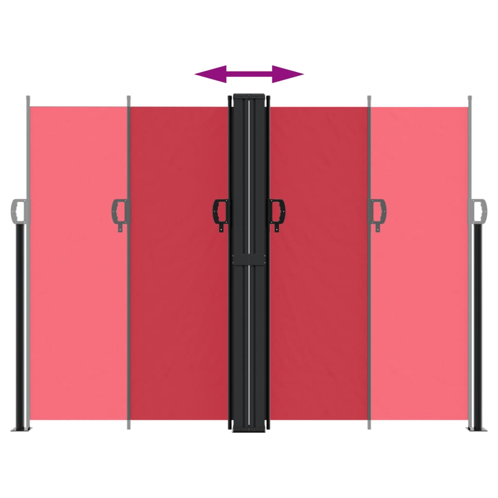 Windscherm Uittrekbaar 180X1200 Cm Rood